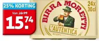 Hoogvliet Birra Moretti aanbieding