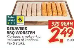 Dekamarkt DEKAVERS BBQ WORSTEN aanbieding