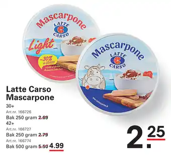 Sligro Latte Carso Mascarpone aanbieding