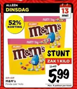 Vomar Voordeelmarkt M&M's Pinda zak aanbieding