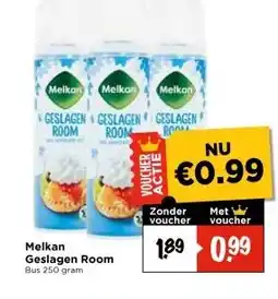 Vomar Voordeelmarkt Melkan Geslagen Room aanbieding