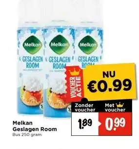 Vomar Voordeelmarkt Melkan Geslagen Room aanbieding