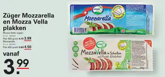 Sligro Züger Mozzarella en Mozza Vella plakken aanbieding