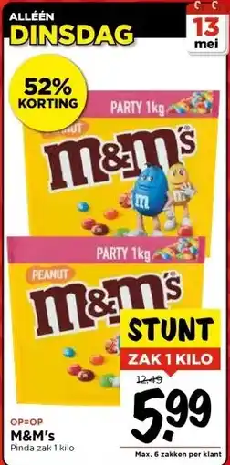Vomar Voordeelmarkt M&M's Pinda aanbieding