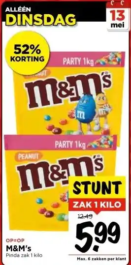 Vomar Voordeelmarkt M&M's Pinda aanbieding