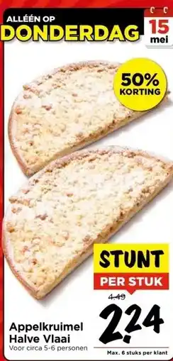 Vomar Voordeelmarkt Appelkruimel Halve Vlaai aanbieding