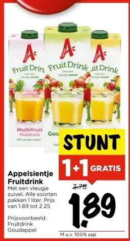 Vomar Voordeelmarkt Appelsientje Fruitdrink aanbieding