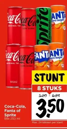 Vomar Voordeelmarkt Coca-Cola, Fanta of Sprite aanbieding