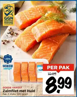 Vomar Voordeelmarkt GOEDE VANGST Zalmfilet met Huid aanbieding