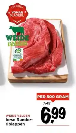 Vomar Voordeelmarkt WEIDE VELDEN lerse Runder- riblappen aanbieding