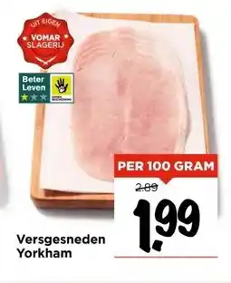 Vomar Voordeelmarkt Versgesneden Yorkham aanbieding