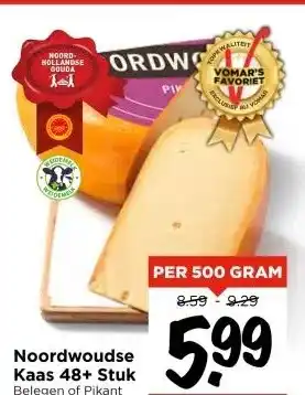 Vomar Voordeelmarkt Noordwoudse Kaas 48+ Stuk aanbieding