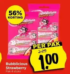 Vomar Voordeelmarkt Bubblicious Strawberry aanbieding