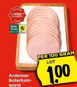 Vomar Voordeelmarkt Ardenner Boterham- worst aanbieding