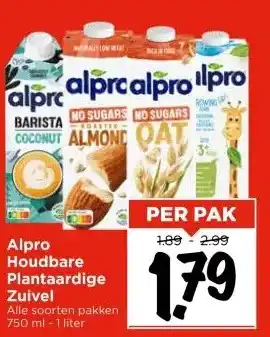 Vomar Voordeelmarkt Alpro Houdbare Plantaardige Zuivel aanbieding