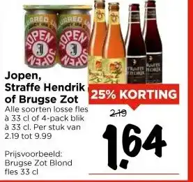 Vomar Voordeelmarkt Jopen, Straffe Hendrik of Brugse Zot aanbieding