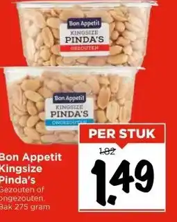 Vomar Voordeelmarkt Bon Appetit Kingsize Pinda's aanbieding