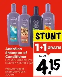 Vomar Voordeelmarkt Andrélon Shampoo of Conditioner aanbieding
