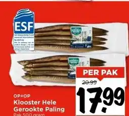 Vomar Voordeelmarkt Klooster Hele Gerookte Paling aanbieding