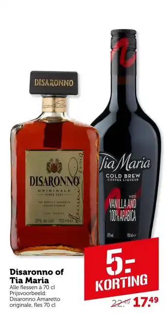 Coop Disaronno of Tia Maria aanbieding