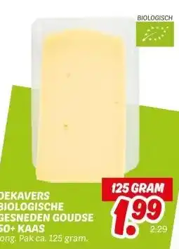 Dekamarkt DEKAVERS BIOLOGISCHE GESNEDEN GOUDSE 50+ KAAS aanbieding