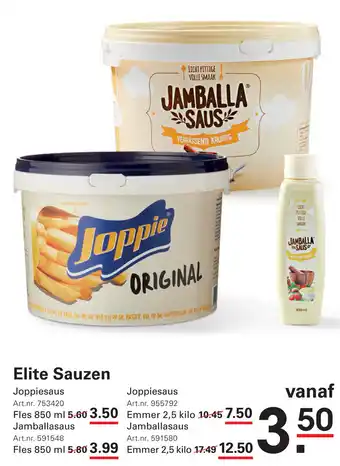Sligro Elite Sauzen aanbieding