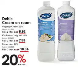 Sligro Debic Cream en room aanbieding