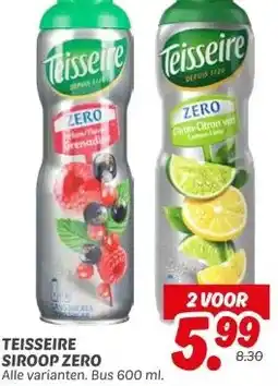 Dekamarkt TEISSEIRE SIROOP ZERO aanbieding