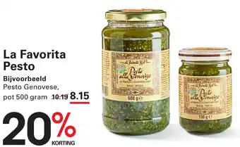 Sligro La Favorita Pesto aanbieding