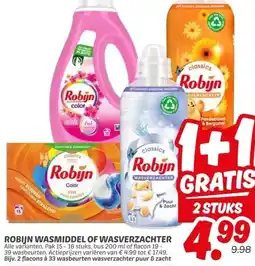 Dekamarkt ROBIJN WASMIDDEL OF WASVERZACHTER aanbieding