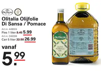 Sligro Olitalia Olijfolie Di Sansa / Pomace aanbieding