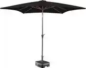 Praxis Kopu Altea Parasol Vierkant 230x230 cm met Windvanger - Zwart aanbieding