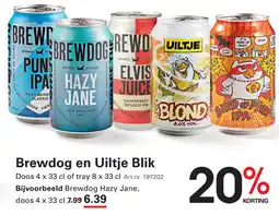 Sligro Brewdog en Uiltje Blik aanbieding