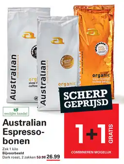 Sligro Australian Espresso bonen aanbieding