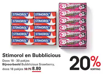 Sligro Stimorol en Bubblicious aanbieding
