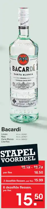 Sligro Bacardi aanbieding