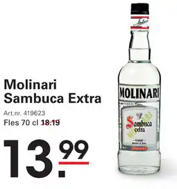 Sligro Molinari Sambuca Extra aanbieding