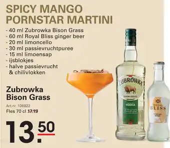 Sligro Zubrowka Bison Grass aanbieding