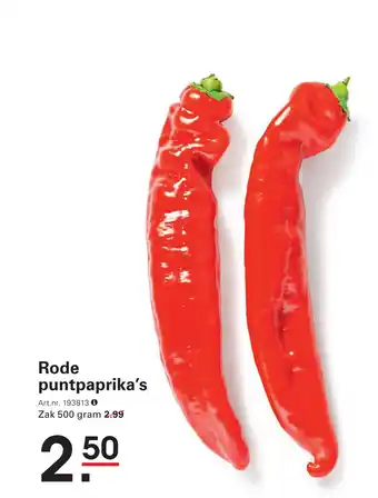 Sligro Rode puntpaprika's aanbieding