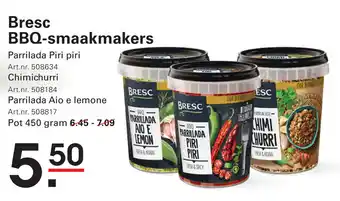 Sligro Bresc BBQ smaakmakers aanbieding