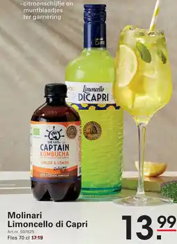 Sligro Molinari Limoncello di Capri aanbieding