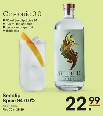 Sligro Seedlip Spice 94 0.0% aanbieding