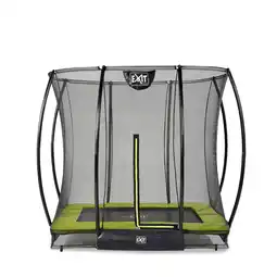 Bol.com EXIT Silhouette inground trampoline 153x214cm met veiligheidsnet - groen aanbieding