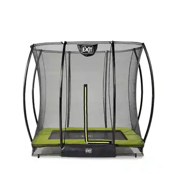 Bol.com EXIT Silhouette inground trampoline 153x214cm met veiligheidsnet - groen aanbieding