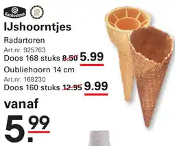 Sligro IJshoorntjes aanbieding