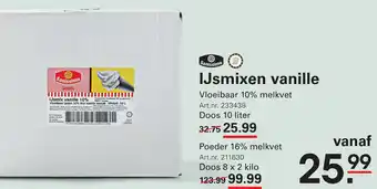 Sligro IJsmix vanille aanbieding