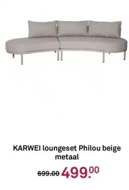 Karwei KARWEI loungeset Philou beige metaal aanbieding