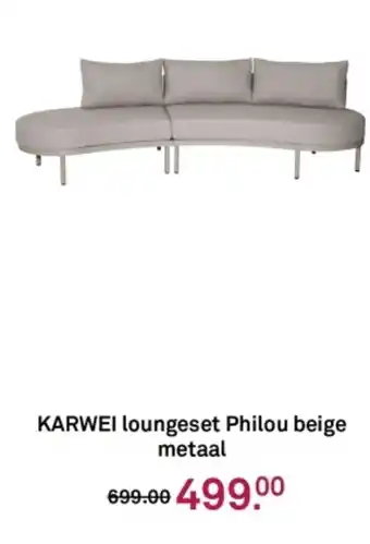 Karwei KARWEI loungeset Philou beige metaal aanbieding
