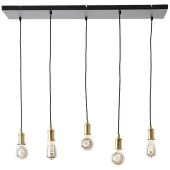 Praxis Brilliant hanglamp Darcia zwart 5xE27 aanbieding