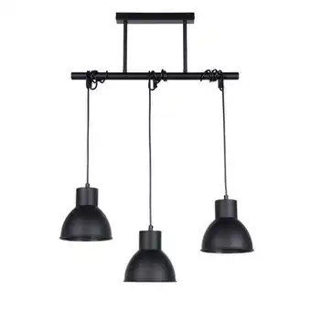 Praxis Corep hanglamp Dock zwart metaal 3xE14 aanbieding